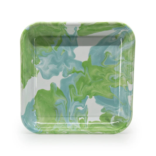 MM09S2 - Modern Monet Square Trays - Set of 2 - Golden Rabbit Enamelware