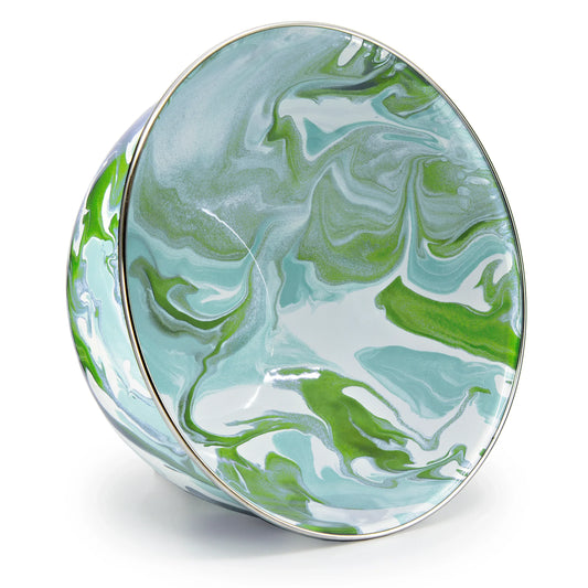 MM89 - Modern Monet Large Salad Bowl - Golden Rabbit Enamelware
