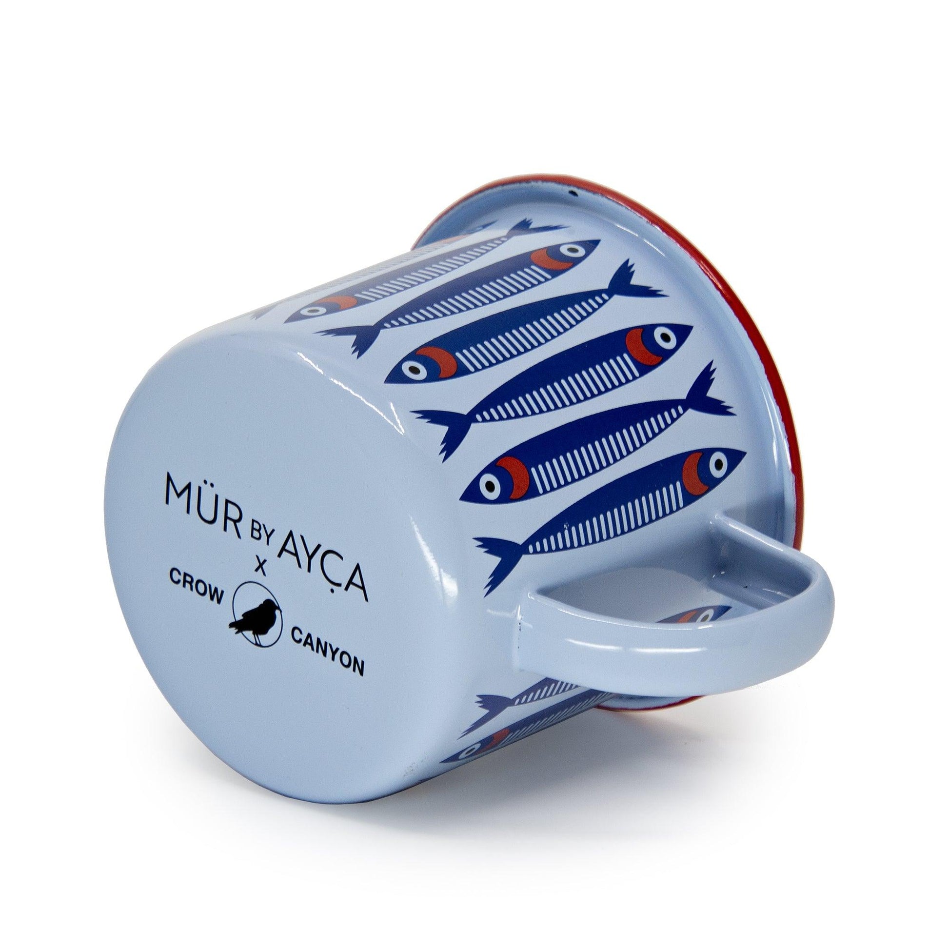 Mur by Ayca x CCH Anchovies 16 oz Large Mug, Red Rim