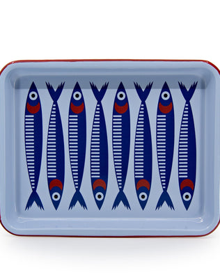 Mur by Ayca x CCH Anchovies Small Rectangle Tray, Red Rim