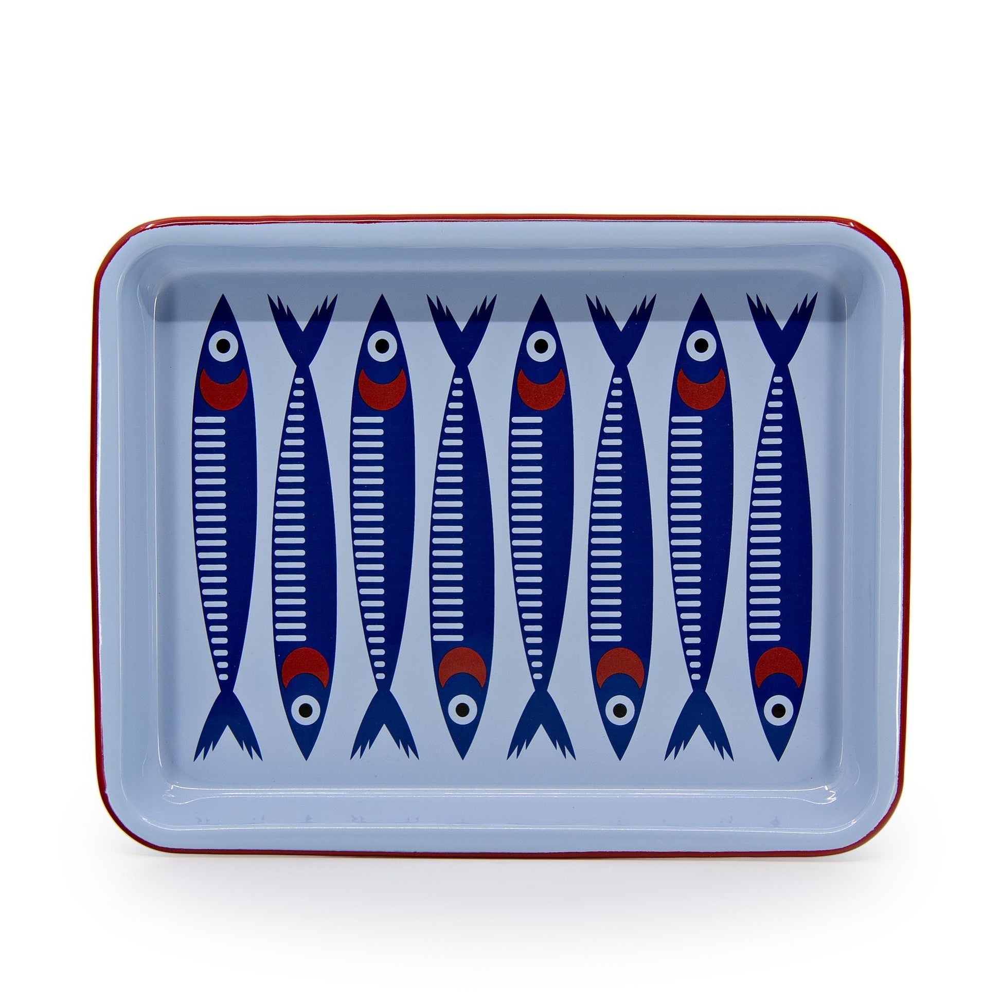 Mur by Ayca x CCH Anchovies Small Rectangle Tray, Red Rim