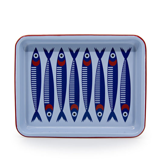 Mur by Ayca x CCH Anchovies Small Rectangle Tray, Red Rim