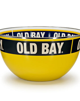 OB89 - Old Bay Large Salad Bowl - Golden Rabbit Enamelware