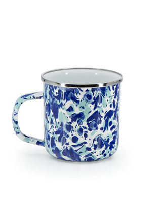 OC05S4 - Ocean Swirl 12 oz Mugs - Set of 4 - Golden Rabbit Enamelware
