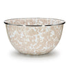 Taupe Swirl Large Salad Bowl