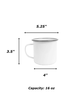 Mur by Ayca x CCH Anchovies 16 oz Large Mug, Red Rim