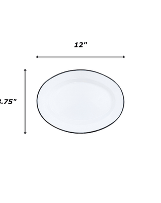 Vintage Oval Plates, Set of 4