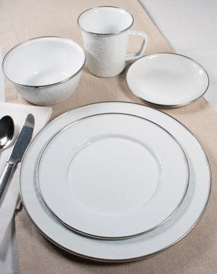 WW58S2 - Set of 2 Solid White Quarter Sheets - Golden Rabbit Enamelware