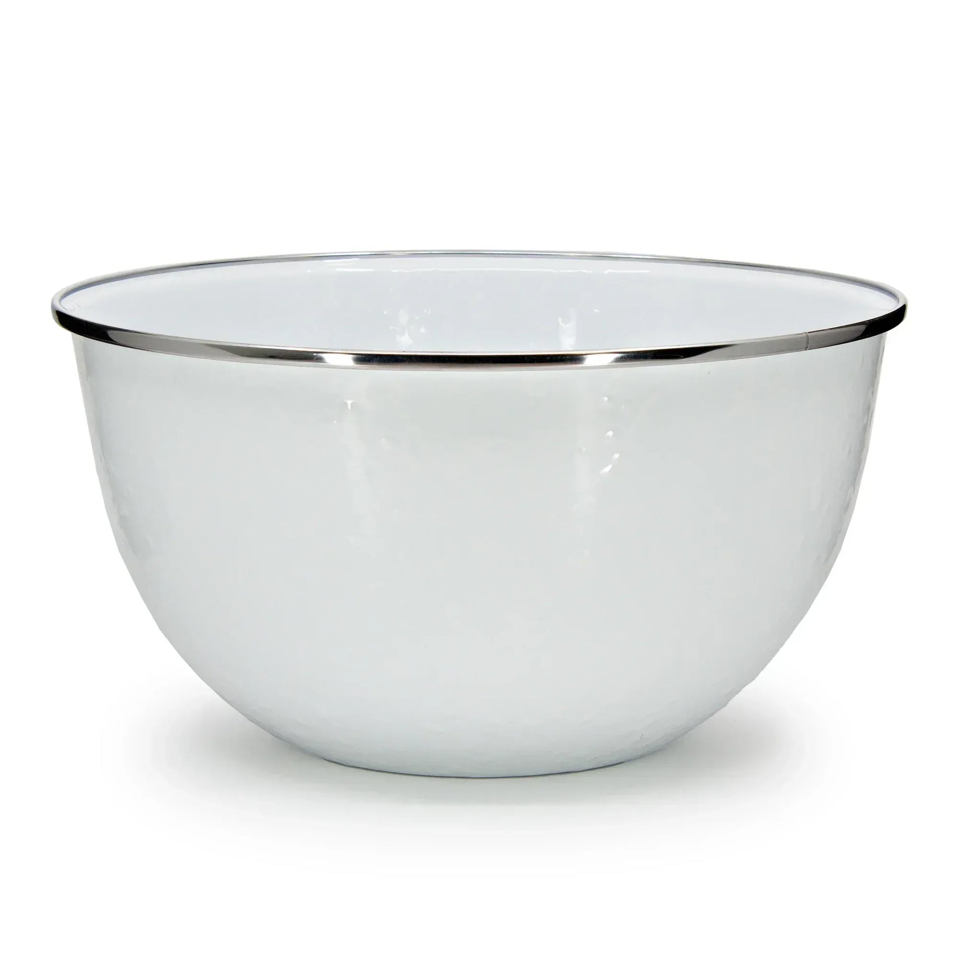 WW89 - Solid White Large Salad Bowl - Golden Rabbit Enamelware