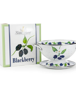 BB107 - Blackberry Colander Set - Golden Rabbit Enamelware