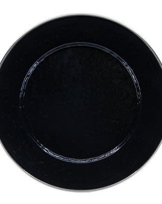 BK07S4 - Black Solid Dinner Plates - Set of 4 - Golden Rabbit Enamelware