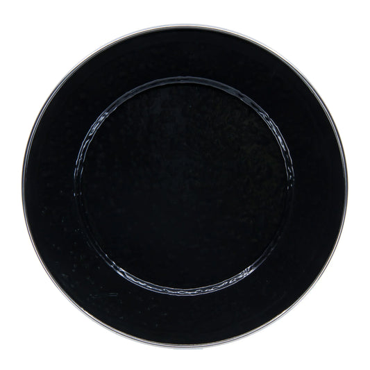 BK07S4 - Black Solid Dinner Plates - Set of 4 - Golden Rabbit Enamelware