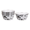Black Swirl Salad Bowls - Set of 4