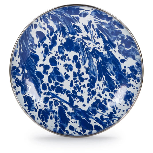 CB62S4 - Cobalt Swirl Appetizer Plates- Set of 4 - Golden Rabbit Enamelware