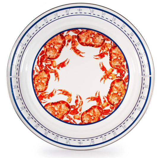 CR01 - Crab House Large Tray - Golden Rabbit Enamelware
