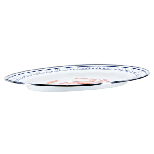 CR06 - Crab House Oval Platter - Golden Rabbit Enamelware
