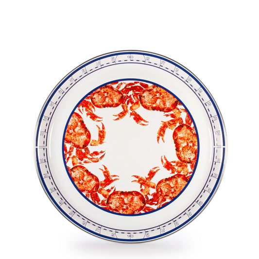 CR21 - Crab House Medium Tray - Golden Rabbit Enamelware