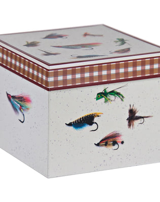 FF86 - Fishing Fly 16 oz Latte Mug Gift Box - Golden Rabbit Enamelware