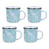 Sea Glass Swirl 12 oz Mugs - Set of 4