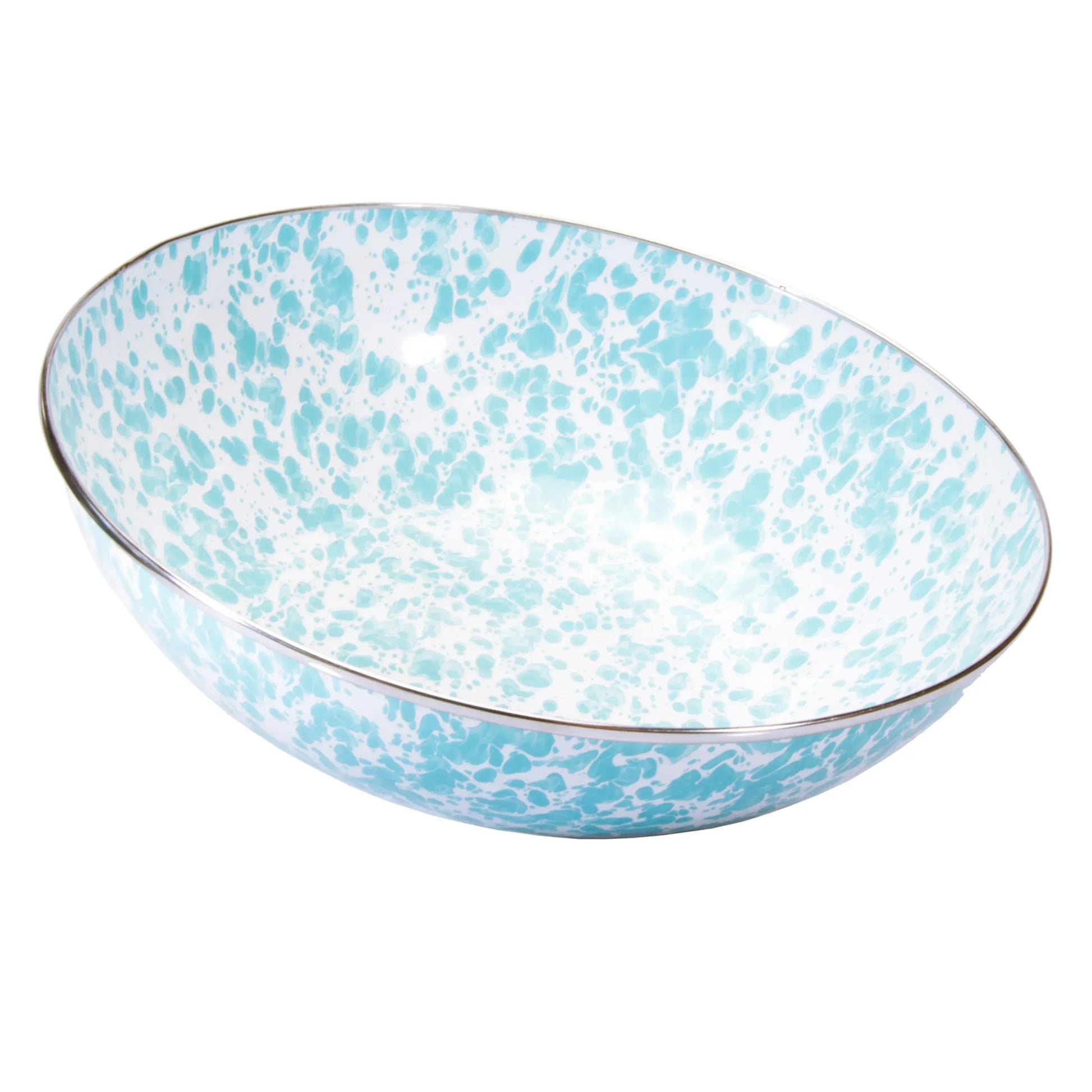 GL18 - Sea Glass Catering Bowl - Golden Rabbit Enamelware