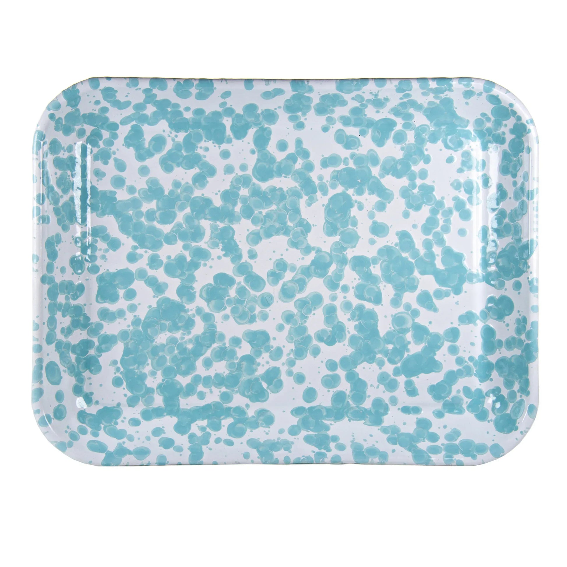 GL58S2 - Set of 2 Sea Glass Quarter Sheet Trays - Golden Rabbit Enamelware