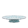 Sea Glass Swirl Cake Plate