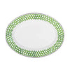 Green Scallop Oval Platter