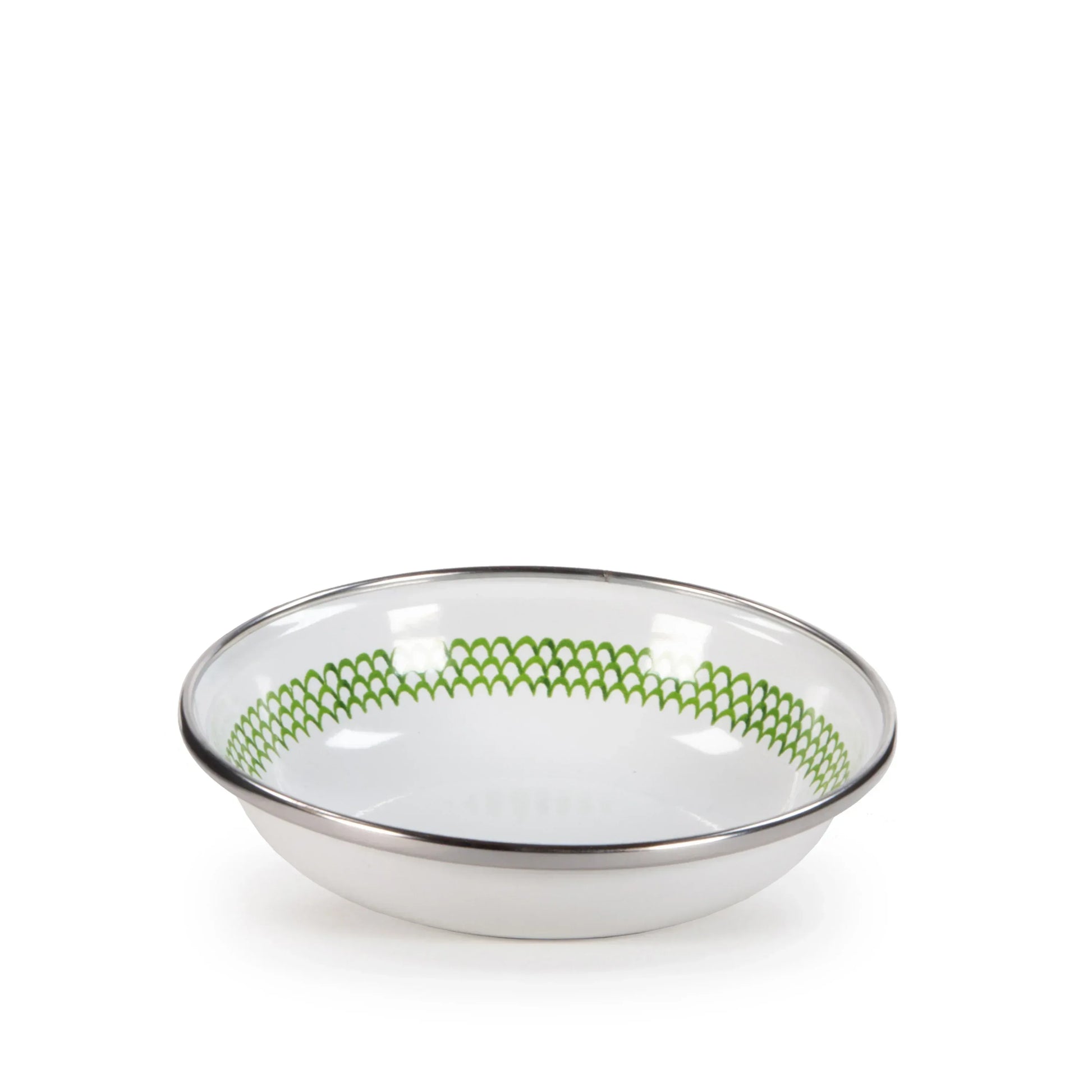 GS59S6 - Green Scallop Tasting Dishes - Set of 6 - Golden Rabbit Enamelware