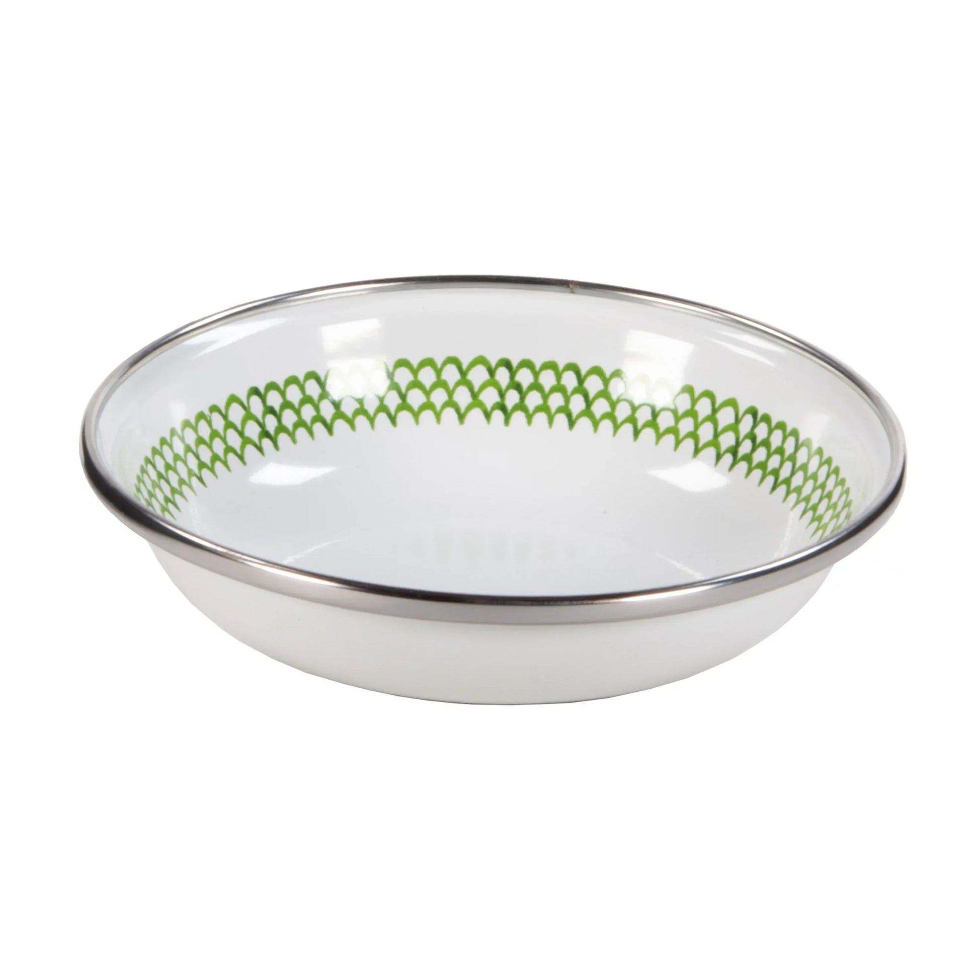 GS59S6 - Green Scallop Tasting Dishes - Set of 6 - Golden Rabbit Enamelware