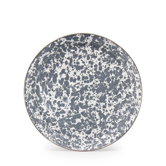 GY08 - Grey Swirl Small Tray - Golden Rabbit Enamelware
