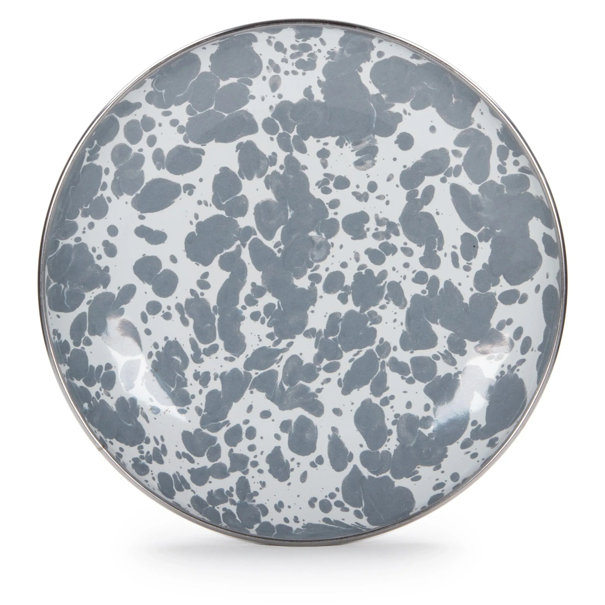 GY62S4 - Grey Swirl Appetizer Plates- Set of 4 - Golden Rabbit Enamelware
