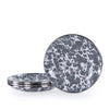Grey  Swirl Appetizer Plates - Set of 4