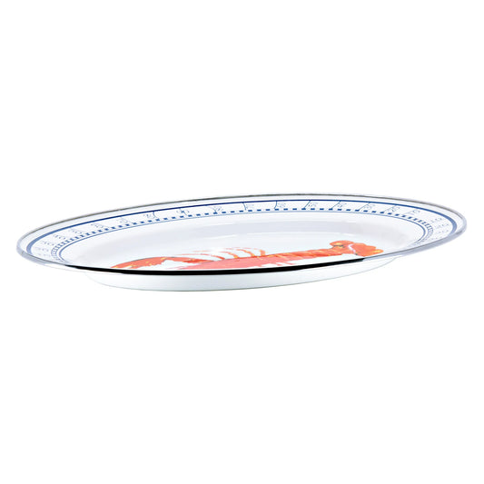 LS06 - Lobster Oval Platter - Golden Rabbit Enamelware