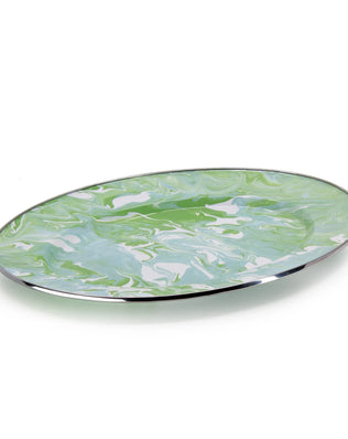 MM06 - Modern Monet Oval Platter - Golden Rabbit Enamelware