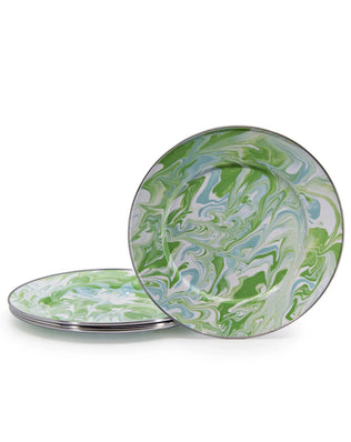 MM07S4 - Modern Monet Dinner Plates - Set of 4 - Golden Rabbit Enamelware