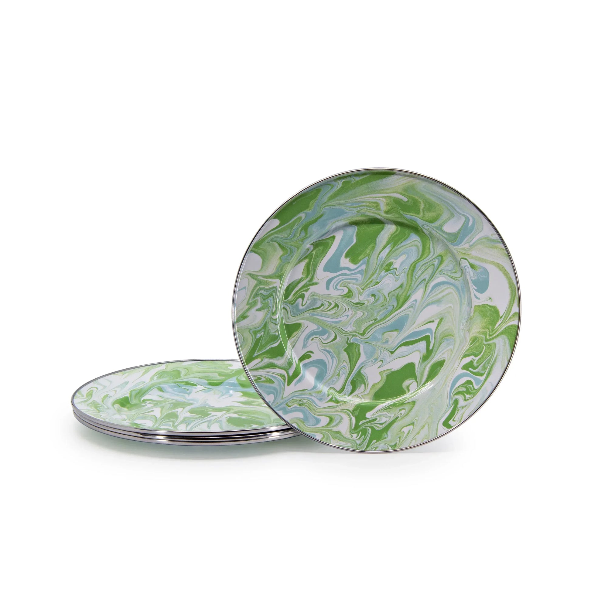 MM07S4 - Modern Monet Dinner Plates - Set of 4 - Golden Rabbit Enamelware