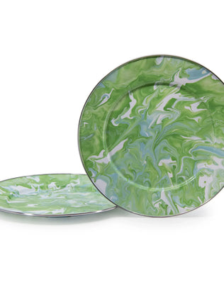 MM26S2 - Modern Monet Chargers - Set of 2 - Golden Rabbit Enamelware