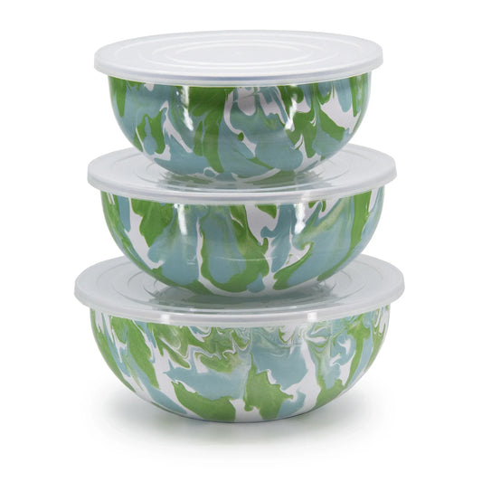 MM54 - Modern Monet Mixing Bowls - Golden Rabbit Enamelware