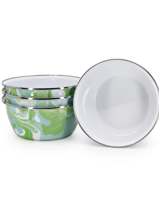 MM61S4 - Modern Monet Salad Bowls - Set of 4 - Golden Rabbit Enamelware