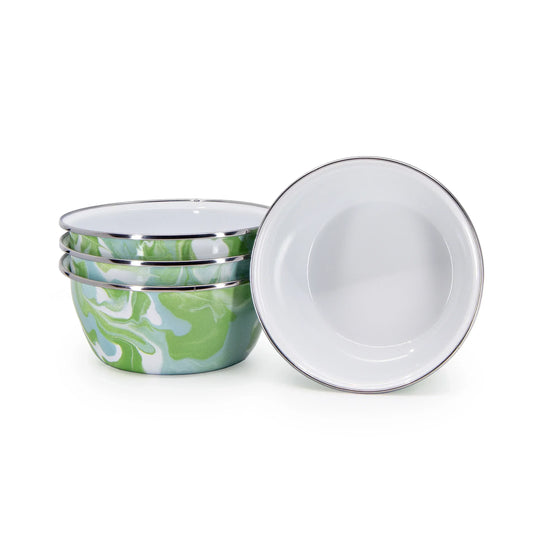 MM61S4 - Modern Monet Salad Bowls - Set of 4 - Golden Rabbit Enamelware
