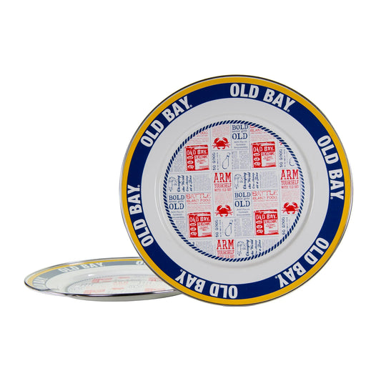 OB26S2 - Old Bay Chargers - Set of 2 - Golden Rabbit Enamelware