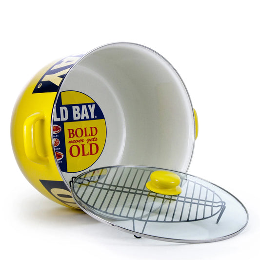 OB75 - Old Bay 18 Qt Stock Pot - Golden Rabbit Enamelware