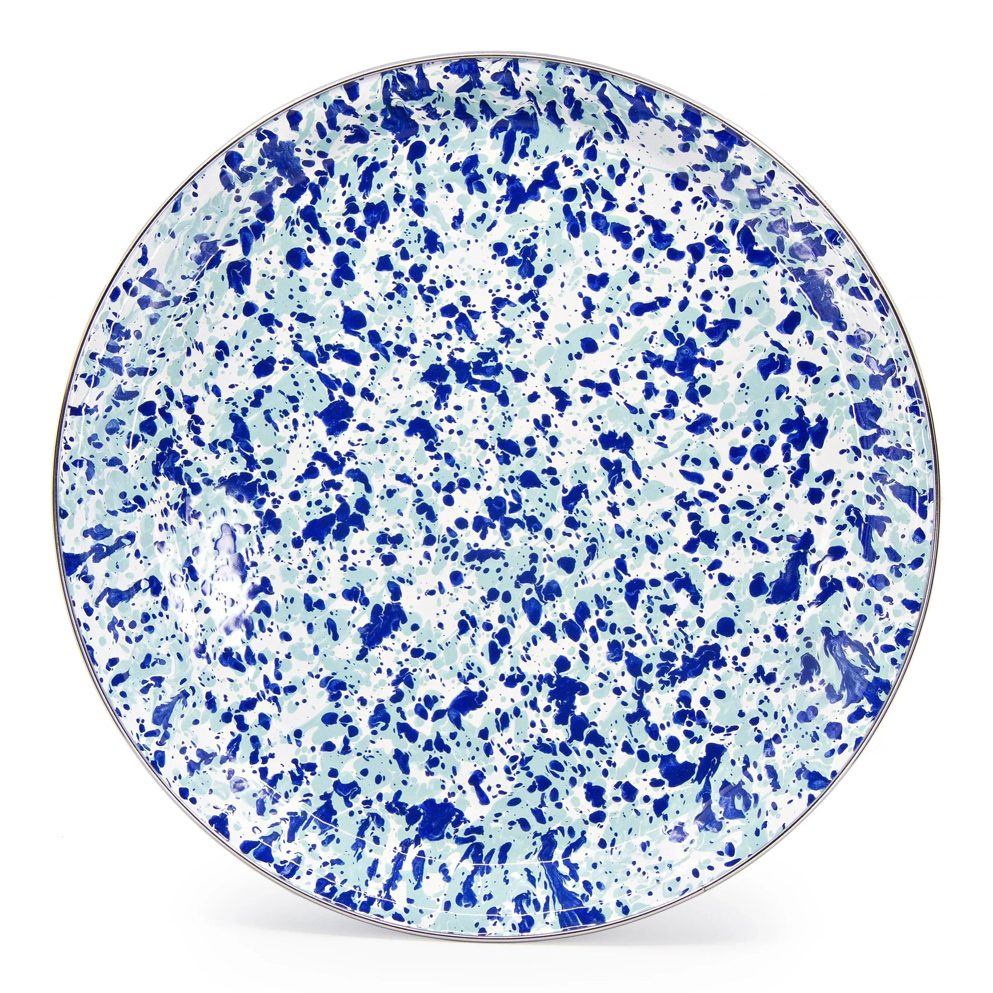 OC01 - Ocean Swirl Large Tray - Golden Rabbit Enamelware
