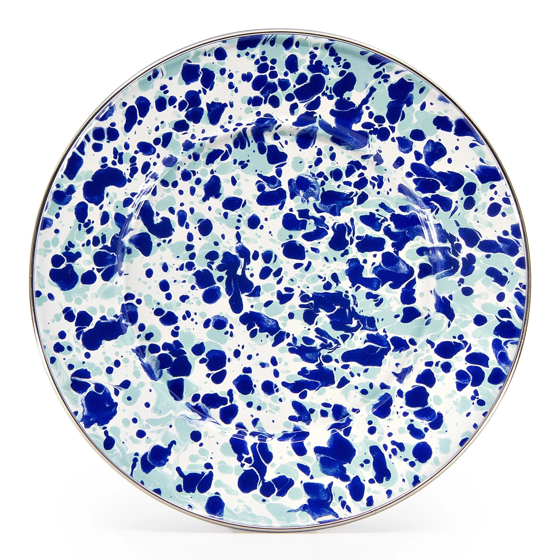 OC11S4 - Ocean Swirl Sandwich Plates - Set of 4 - Golden Rabbit Enamelware