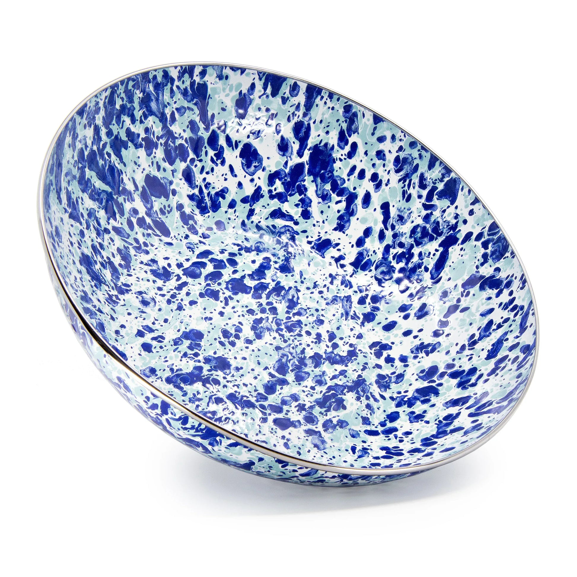 OC18 - Ocean Swirl Catering Bowl - Golden Rabbit Enamelware