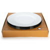 Black Rolled Rim Plates - Set of 4