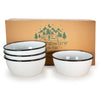 Black Rolled Rim Bowls - Set of 4