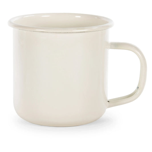 RCC92 - Cream Rolled Rim Mugs- Set of 4 - Golden Rabbit Enamelware