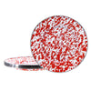 Red Swirl Sandwich Plates - Set of 4