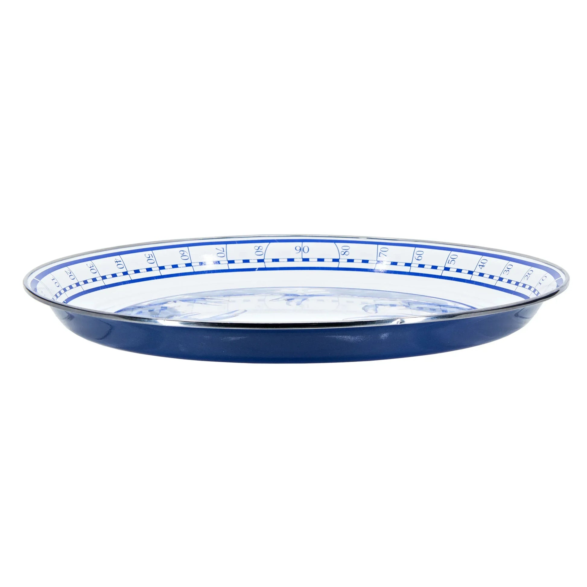 SE21 - Blue Crab Medium Tray - Golden Rabbit Enamelware